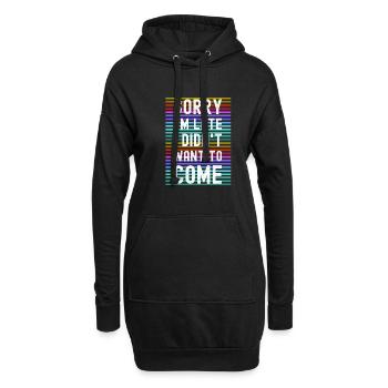 Sorry I'm late party humor feast feast - Hoodie Dress - black - Front