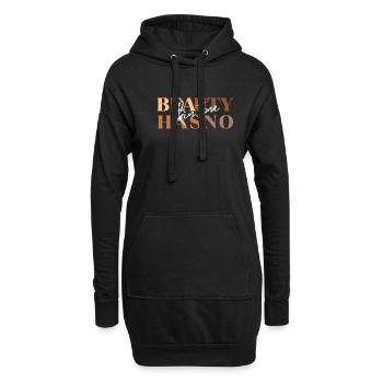 La beauté n’a pas de couleur de peau - Sweat-shirt à capuche long Femme - noir - Devant