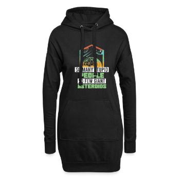 So Many Stupid People So Few Asteroids - Hoodie Dress - black - Front