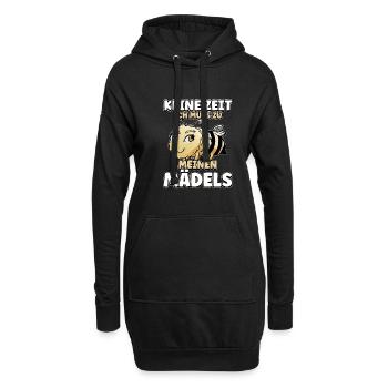 Keine Zeit Ich Muss Zu Meinen Mädels Bienen Imker - Hoodie-Kleid - Schwarz - Vorne