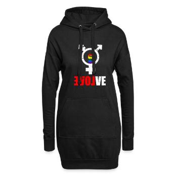 LGBT Rainbow Gay Pride Homo Lesbian Gay - Hoodie Dress - black - Front
