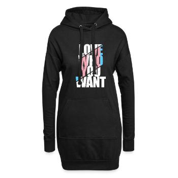 LGBT Rainbow Gay Pride Homo Lesbian Gay - Hoodie Dress - black - Front