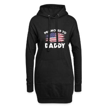 Promu papa, père pour la première fois en 2022 - Sweat-shirt à capuche long Femme - noir - Devant
