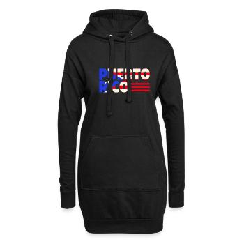 Patriotic Vintage Porto Rico Flag Rican - Sweat-shirt à capuche long Femme - noir - Devant