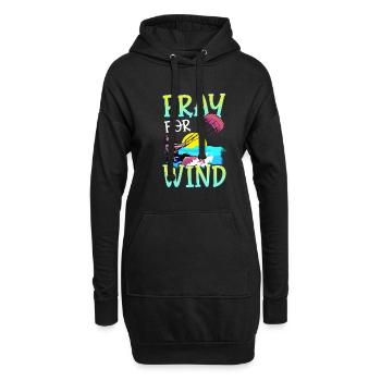 Kitesurfer Priez pour le kitesurf éolien - Sweat-shirt à capuche long Femme - noir - Devant