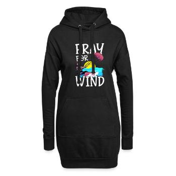 Kitesurfer Priez pour le kitesurf éolien - Sweat-shirt à capuche long Femme - noir - Devant