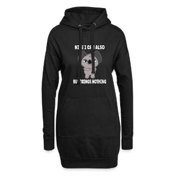 Sympa puis-je aussi apporter mais rien d’ours koala - Sweat-shirt à capuche long Femme - noir - Devant