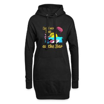 Kitesurfer Spend More Time At The Bar Kitesurfen - Hoodie-Kleid - Schwarz - Vorne