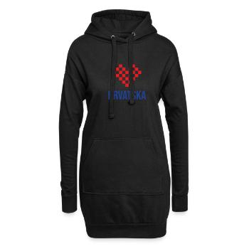 Hrvatska Kroatien Flagge - Hoodie-Kleid - Schwarz - Vorne