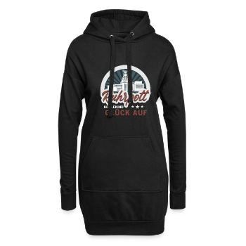 Ruhrpott Kohlekind Glück Auf Bergbau Kumpel - Hoodie-Kleid - Schwarz - Vorne