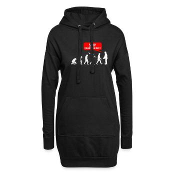 Écoutez-moi pour suivre la revue Australopithecines - Sweat-shirt à capuche long Femme - noir - Devant