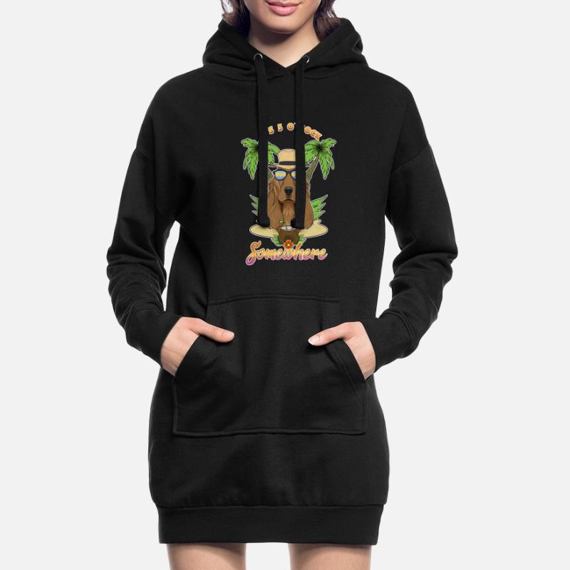 It Is 5 OClock Somewhere Drinking Cocker Spaniel Hoodie-Kleid