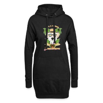 Il est 5 oclock quelque part en buvant du maltais - Sweat-shirt à capuche long Femme - noir - Devant