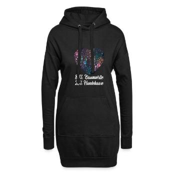 Coton Poils de chien Pattes Coeur - Dictons de chien - Sweat-shirt à capuche long Femme - noir - Devant
