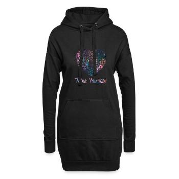 Think Positive ( Pawsitiv ) Dog Heart - Dictons pour chiens - Sweat-shirt à capuche long Femme - noir - Devant