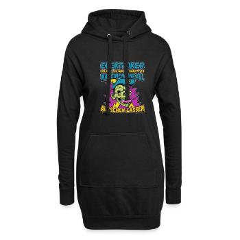 Elektriker - Sei nett zu mir - Elektroniker Lustig - Hoodie-Kleid - Schwarz - Vorne