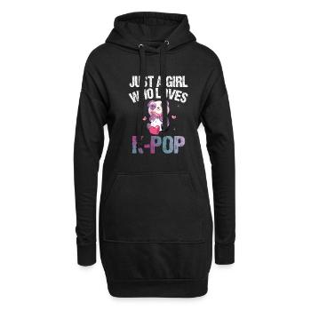 Nur Ein Mädchen, Das K-Pop, Koreanische Musik, - Hoodie-Kleid - Schwarz - Vorne
