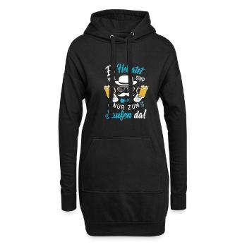 ER heiratet Wir sind nur zum Saufen da! Bräutigam - Hoodie-Kleid - Schwarz - Vorne