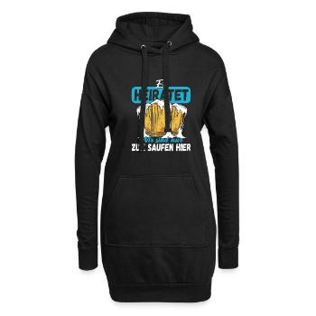 ER heiratet Wir sind nur zum Saufen da! Bräutigam - Hoodie-Kleid - Schwarz - Vorne