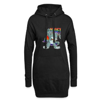 Rabbit I LGBTQ Flag I Rainbow Flag I Gay Pride - Hoodie-Kleid - Schwarz - Vorne