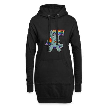 Hippo I LGBTQ Flag I Rainbow Flag I Gay Pride - Hoodie-Kleid - Schwarz - Vorne