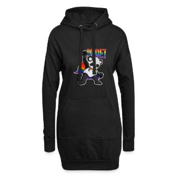 Panda I LGBTQ Flag I Rainbow Flag I Gay Pride - Hoodie-Kleid - Schwarz - Vorne