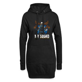 Raubvogel lustige Falkner Spruch Jagd design - Hoodie-Kleid - Schwarz - Vorne