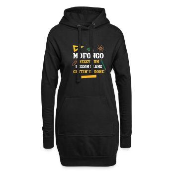 Mofongo Messy Bun Lesson Plans Funny Teacher - Hoodie Dress - black - Front