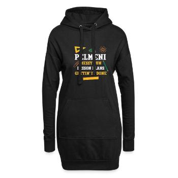 Pelmeni Messy Bun Lesson Plans Funny Teacher - Hoodie Dress - black - Front