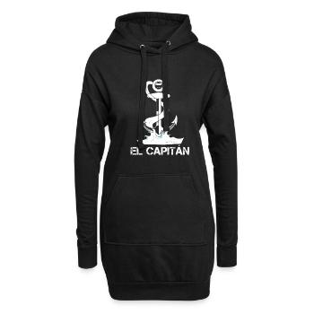 El Capitan Captain Captitán Boat Anker Seemann - Hoodie-Kleid - Schwarz - Vorne
