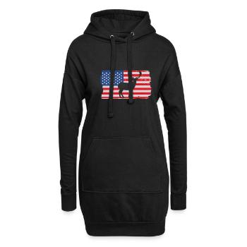 USA American Flag Patriotic Jagd Hunter - Hoodie-Kleid - Schwarz - Vorne