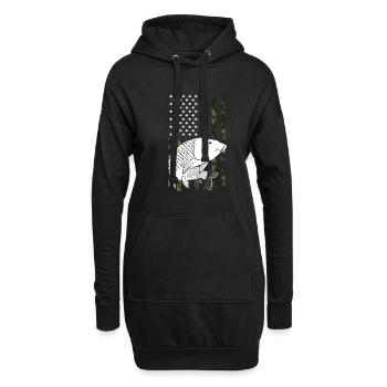USA Flags American Patriot Fisher Fisherman - Hoodie Dress - black - Front