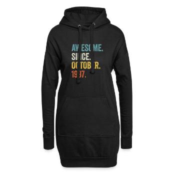 Génial depuis octobre 1997 25ème anniversaire - Sweat-shirt à capuche long Femme - noir - Devant
