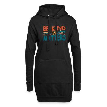 Be friendly, that counts - Hoodie Dress - black - Front