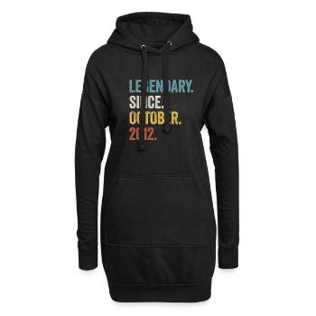10 Years Old Legendary Since October 2012 10th - Hoodie Dress - black - Front