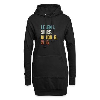 Légende depuis octobre 2015 7ème anniversaire - Sweat-shirt à capuche long Femme - noir - Devant