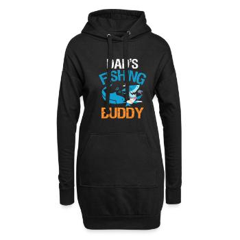 Pères Copain de pêche Père et fils Voyage de pêche - Sweat-shirt à capuche long Femme - noir - Devant