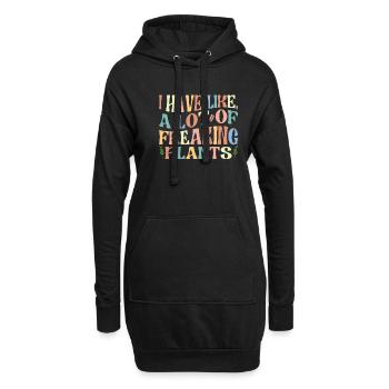 Ich Habe So, Viele Verdammte Pflanzen Zitieren - Hoodie-Kleid - Schwarz - Vorne
