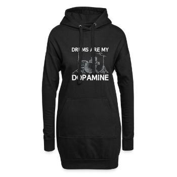 Schlagzeug Sind Mein Dopamin -Schlagzeuger -Drum - Hoodie-Kleid - Schwarz - Vorne