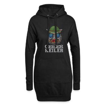 Geiler Keiler | Lustiges Wildschwein Jagd - Hoodie-Kleid - Schwarz - Vorne