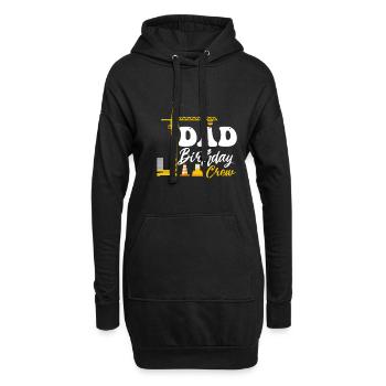 Papa Geburtstag Crew Konstruktion Thema - Hoodie-Kleid - Schwarz - Vorne