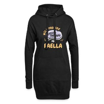 Fournir une orthophonie pour la parole drôle de paella - Sweat-shirt à capuche long Femme - noir - Devant