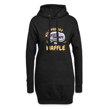 Fournir une orthophonie pour la parole drôle de gaufre - Sweat-shirt à capuche long Femme - noir - Devant