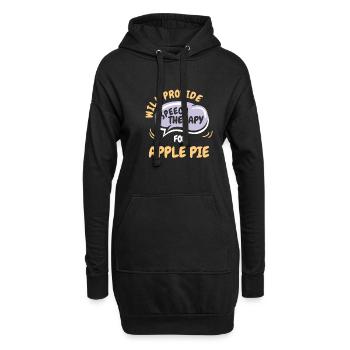 Fournir une orthophonie pour Apple Pie Funny - Sweat-shirt à capuche long Femme - noir - Devant
