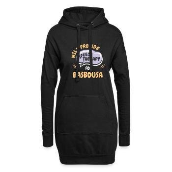Fournir une orthophonie pour Basbousa Funny Speech - Sweat-shirt à capuche long Femme - noir - Devant