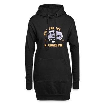 Fournir une orthophonie pour la tarte à la rhubarbe drôle - Sweat-shirt à capuche long Femme - noir - Devant