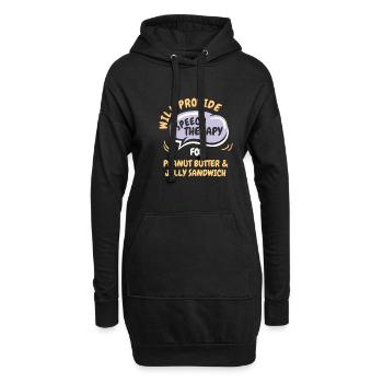 Fournir une orthophonie pour la gelée de beurre d’arachide - Sweat-shirt à capuche long Femme - noir - Devant