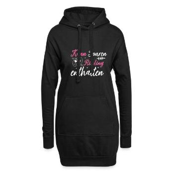 Kann Spuren Von Riesling Enthalten Weintrinker - Hoodie-Kleid - Schwarz - Vorne