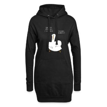 La citation de l’oie ukrainienne ne crie pas humour - Sweat-shirt à capuche long Femme - noir - Devant