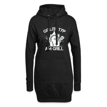 Geiler Typ Am Grill BBQ Grillen Barbecue Outfit - Hoodie-Kleid - Schwarz - Vorne
